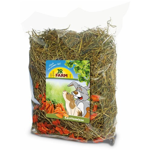 JR FARM Сено с добавлением моркови 500г лакомство для кроликов грызунов альпийские луга 7 трав 50 г