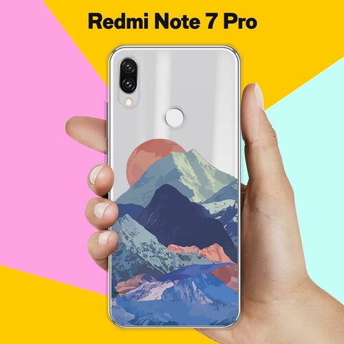 Силиконовый чехол Горы на Xiaomi Redmi Note 7 Pro силиконовый чехол горы и планеты на xiaomi redmi note 7