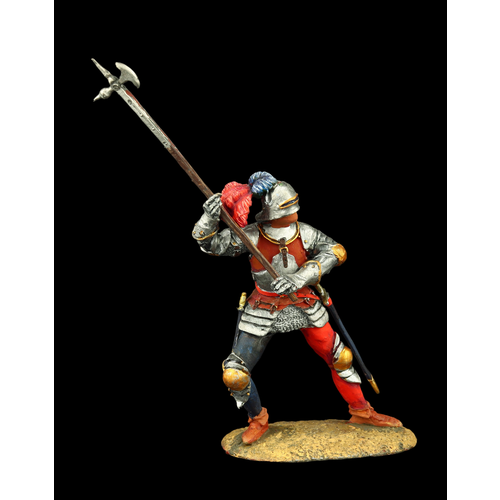 Оловянный солдатик SDS: Пехотинец с алебардой немецкий пехотинец 14 век солдатик оловянный