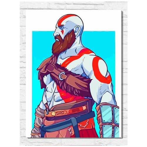 Картина по номерам на холсте игра God of War - 11316 В 30x40