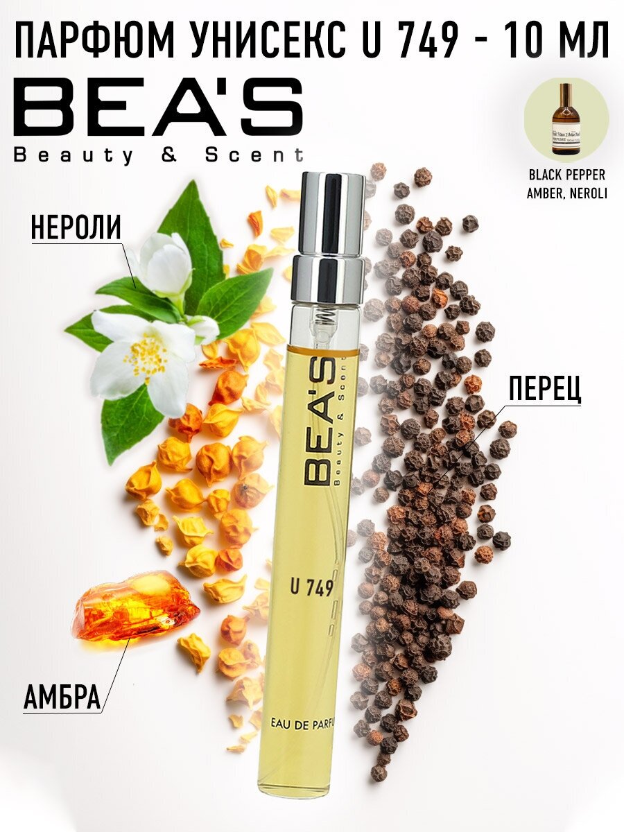 Парфюмерная вода Унисекс Black Pepper & Amber, Neroli Черный перец, Амбра, Нероли U749 10ml