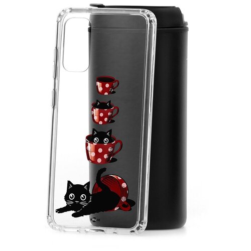 фото Чехол samsung s20 kruche print котенок в чашке кruче