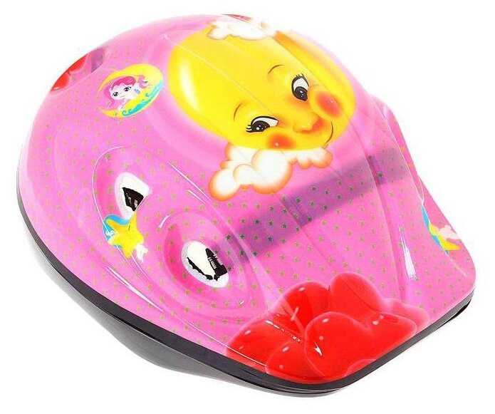Шлем защитный детский ONLITOP размер S (52-54 см) цвет красный (OT-SH6)