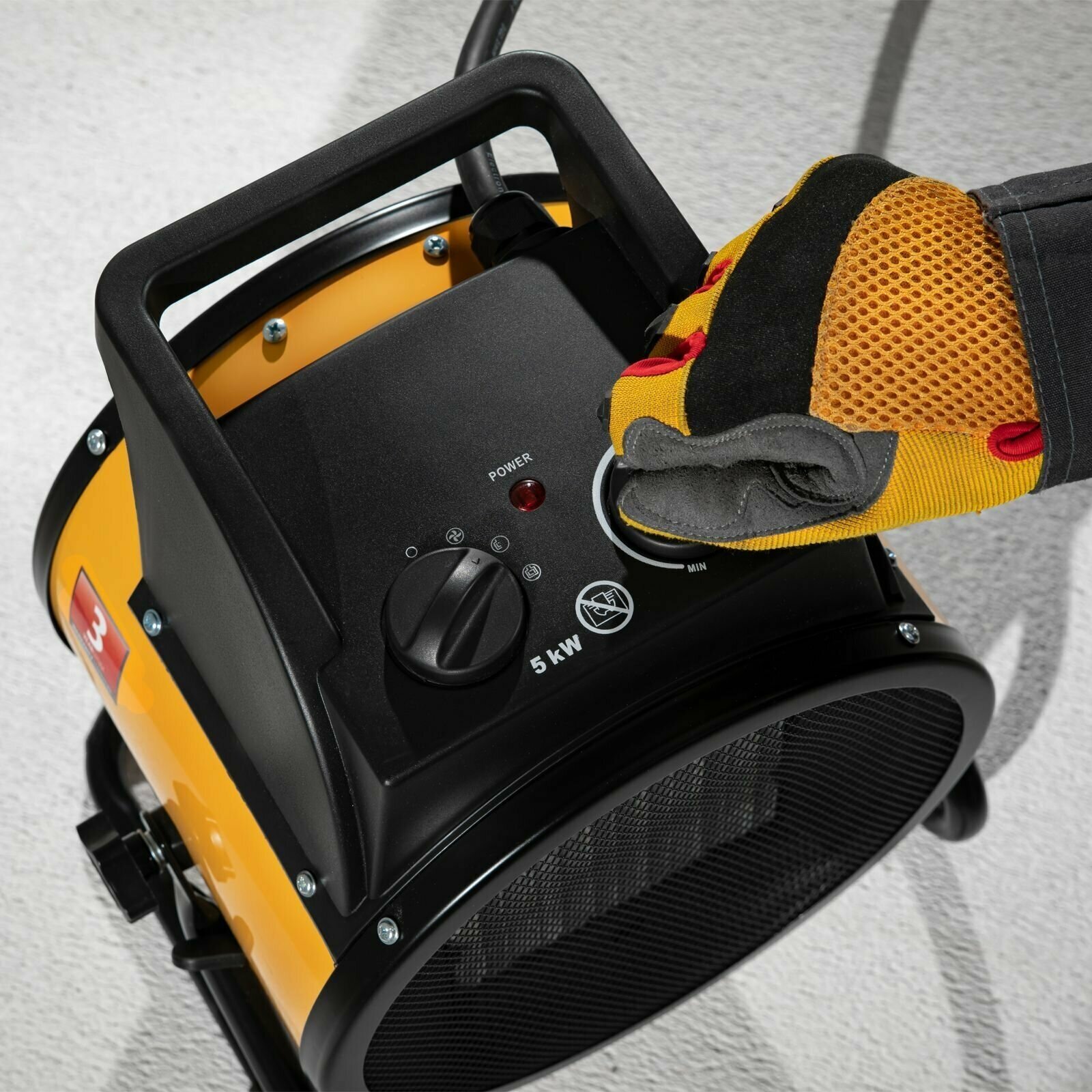 Тепловая пушка, керамический нагреватель (тепловентилятор) DHC 5-400, 230 В, 0.04/3/5 кВт Denzel 96428 — фото 1