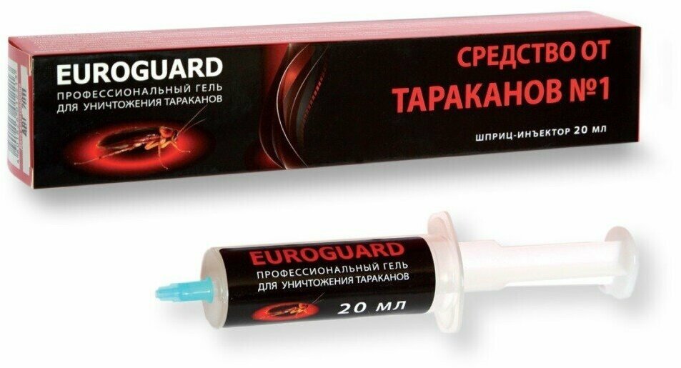 Гель от тараканов и муравьев EG EUROGUARD шприц-инъектор EXPORT 30гр