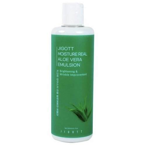 JIGOTT Увлажняющая эмульсия с экстрактом алоэ Moisture Real Aloe Vera Emulsion, 300 мл jigott эмульсия увлажняющая с алоэ moisture real aloe vera emulsion 300мл 2 штуки