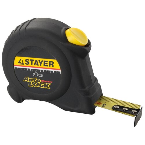 Измерительная рулетка STAYER 2-34126-05-19_z01, 19 мм х5 м рулетка измерительная stayer master 2 34126 05 25 z01