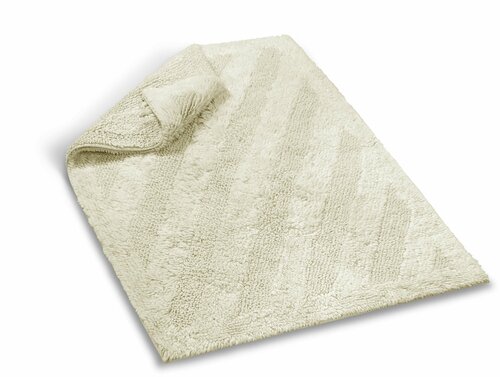 Банный коврик из хлопка Diagonal Tufted, 60*100 см, слоновая кость (ivory)