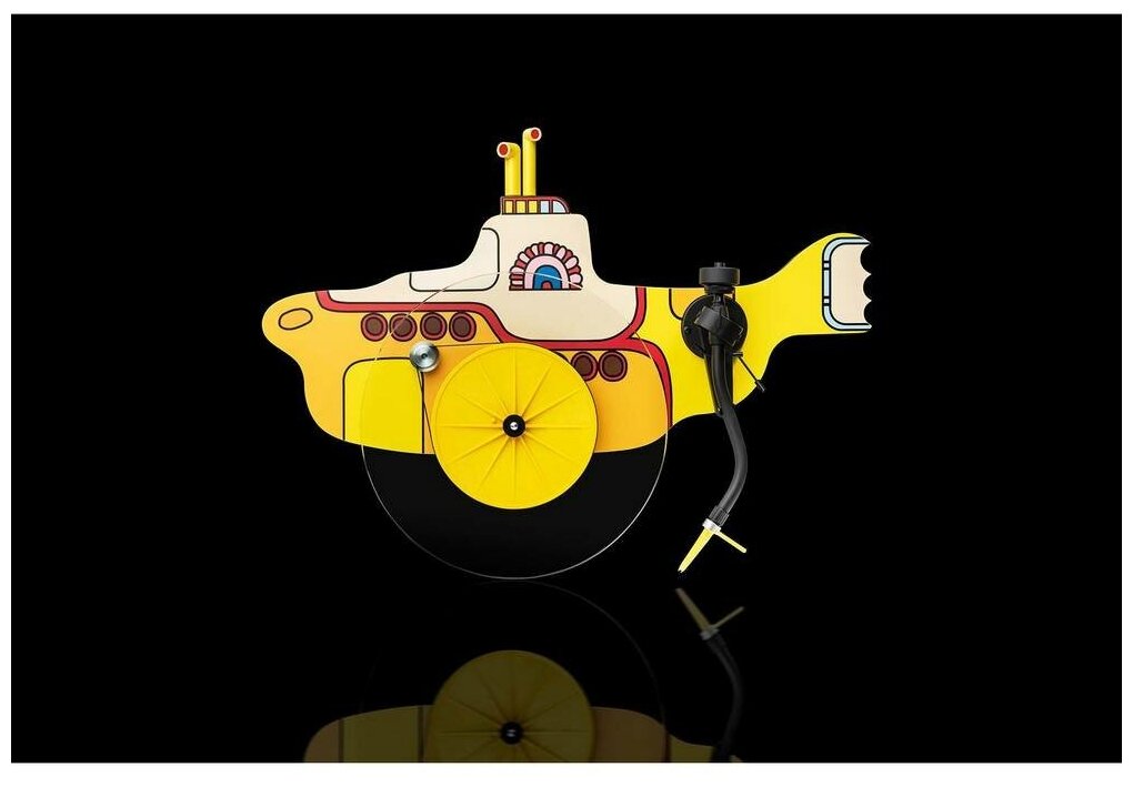 Виниловый проигрыватель PRO-JECT The Beatles Yellow Submarine, желтый - фото №5