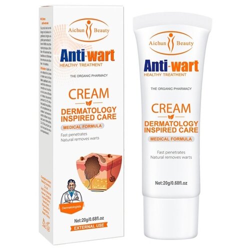 Aichun Beauty Крем для лица и тела Anti-Wart для удаления Бородавок, 20 гр крем для удаления бородавок eelhoe безопасная безболезненная мазь для лечения бородавок антибактериальный крем для удаления бородавок на но