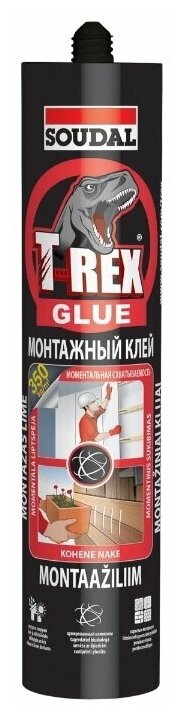 Монтажный клей Soudal T-Rex моментальная схватываемость