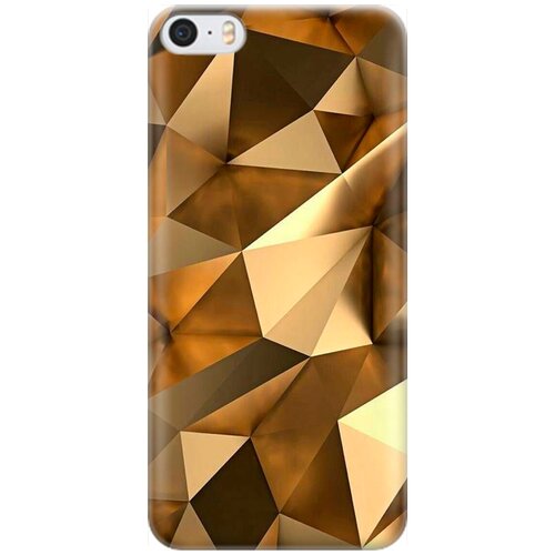 фото Ультратонкий силиконовый чехол-накладка для apple iphone se / 5s / 5 с принтом "бронзовые грани" gosso