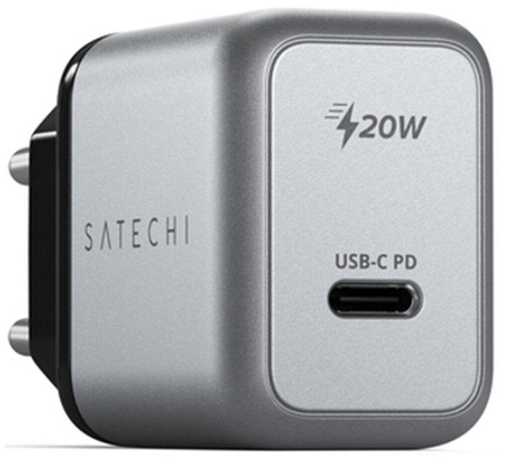 Сетевое зарядное устройство Satechi 20W USB-C PD Wall charger, 1xUSB Type-C (PD), Серый ST-UC20WCM-EU