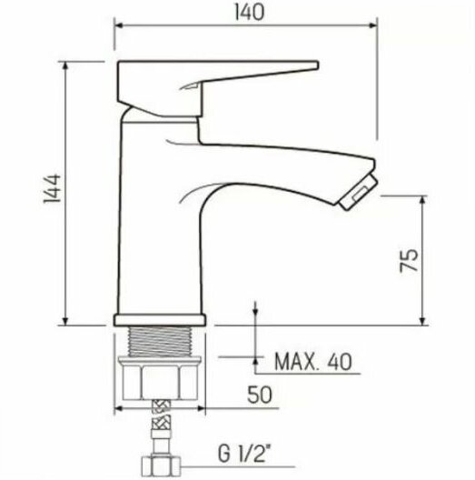 Смеситель для умывальника РМС SL141-001F, гарантия