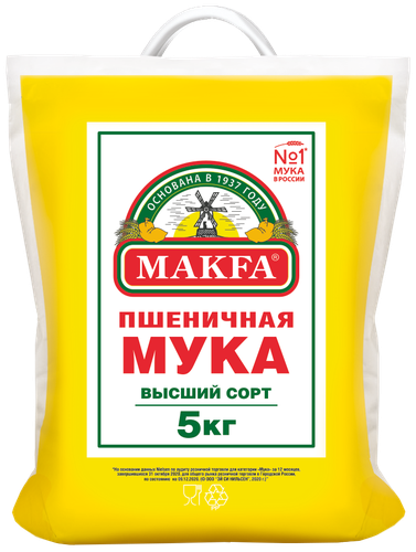 Мука Макфа Пшеничная высший сорт, полипропиленовый мешок, 5 кг — купить ...