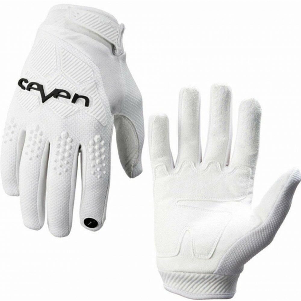 Мотоперчатки Seven Rival GLOW-FLOW/ Кроссовые перчатки Белые XL
