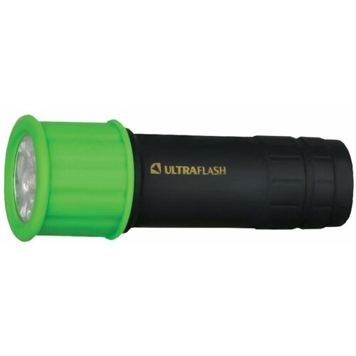 фото Ultraflash фонарь ручной led15001-c (3xr03) 9светодиодн. (40lm), зеленый+черный/пластик, bl (арт. 328673)