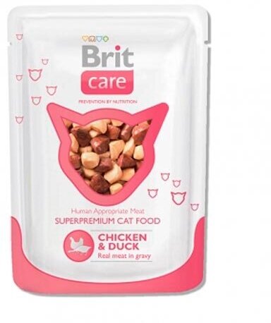 Brit Паучи для взрослых кошек Care с курицей и уткой (Chicken Duck) 100121 | Chicken Duck, 0,08 кг (2 шт)