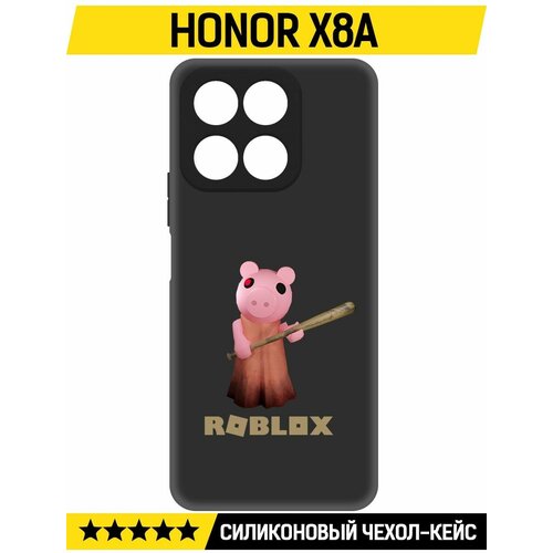 Чехол-накладка Krutoff Soft Case Roblox-Пигги для Honor X8a черный чехол накладка krutoff soft case roblox пигги для honor 30 черный