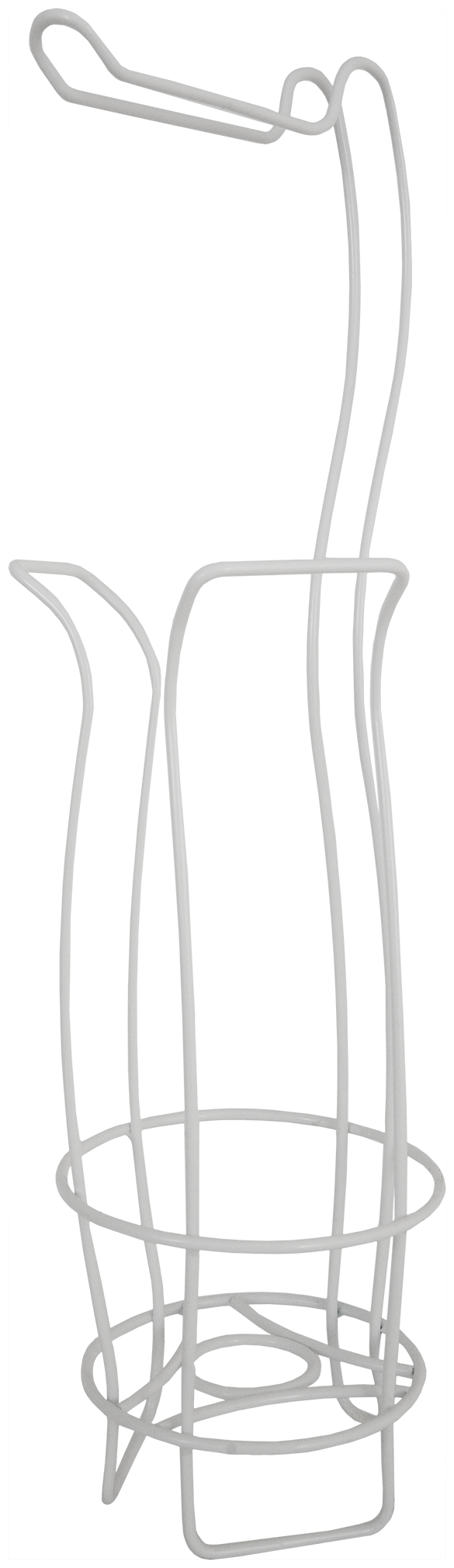 Стойка для ёршика и туалетной бумаги 60 см сталь цвет белый