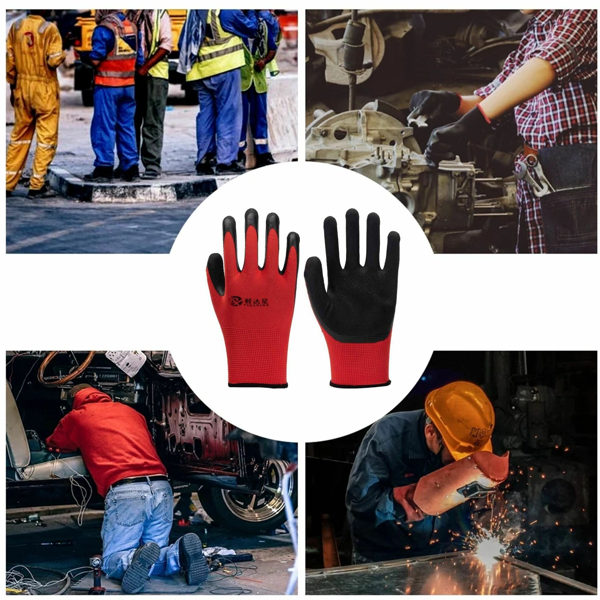 Перчатки рабочие защитные/ перчатки для работы / Размер: L / 3 пары - фотография № 2