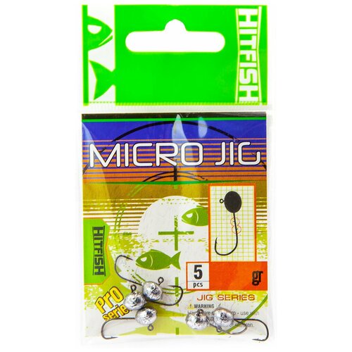 Джиг-головка HitFish MICRO JIG 5.0 гр #2 (5 шт) HFMJ-2-5.0
