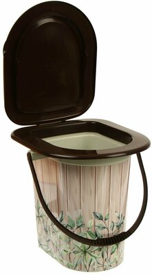 Ведро-туалет 17л съёмный стульчак, комфортное пребывание там, где отсутствует центральная канализация. Верх оформлен в виде удобного сиденья с крышкой