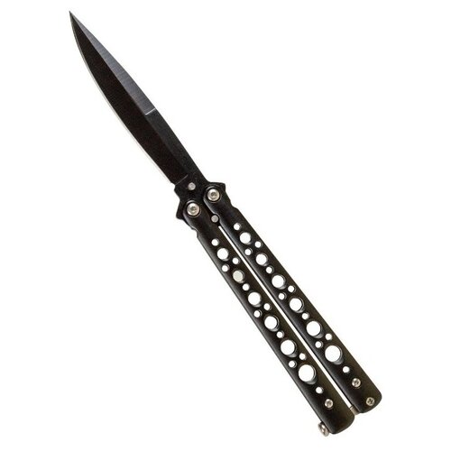 фото Нож бабочка pirat, серебристый металлик, длина клинка: 8,9 см