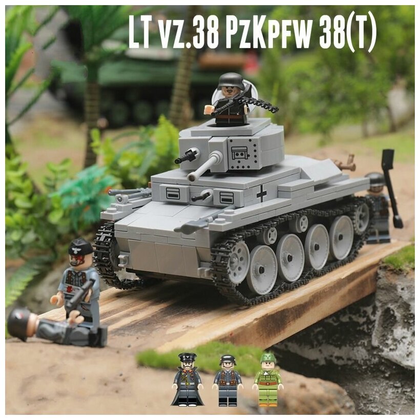 Конструктор танк QUAN GUAN lt vz.38 pz kpfw 38(t)