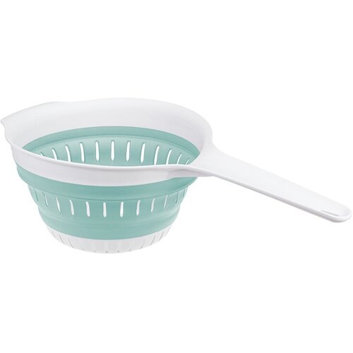 Дуршлаг 1,3Л флекс складной С ручкой морская волна 355*190*35 новинка М-ПЛ