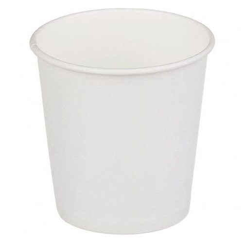 Бумажные одноразовые стаканы, 100 мл, белые, однослойные, для кофе, чая, холодных и горячих напитков, 50 шт в упаковке