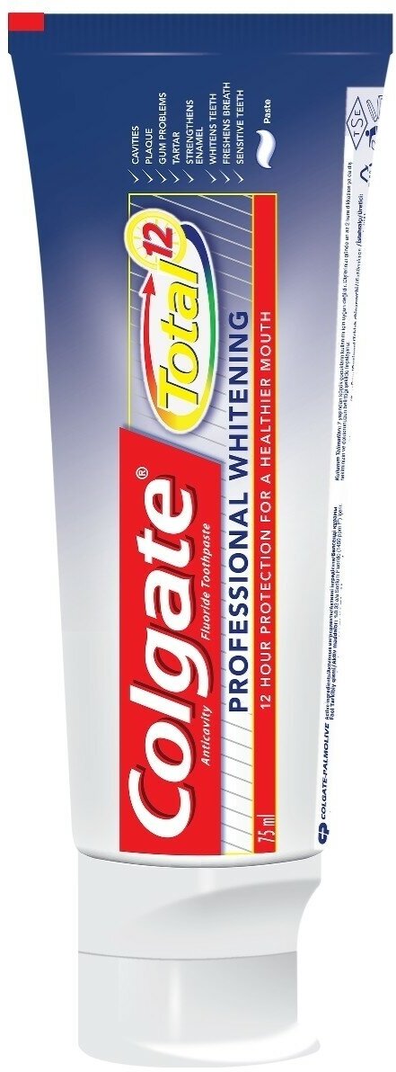 Зубная паста Colgate Total 12 Профессиональная отбеливающая, 75 мл - фото №8