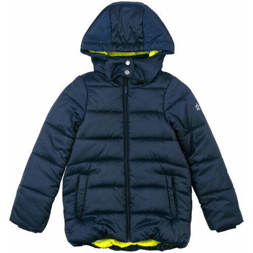 фото Куртка playtoday школа 384403 размер 152, темно-синий/светло-зеленый