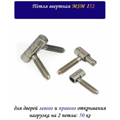 Петля ввертная MSM Locks I52 d16мм (2 шт), никель