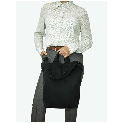 фото Сумка-шоппер (тоут) на плечо - 100% хлопок (плотный канвас) apudme