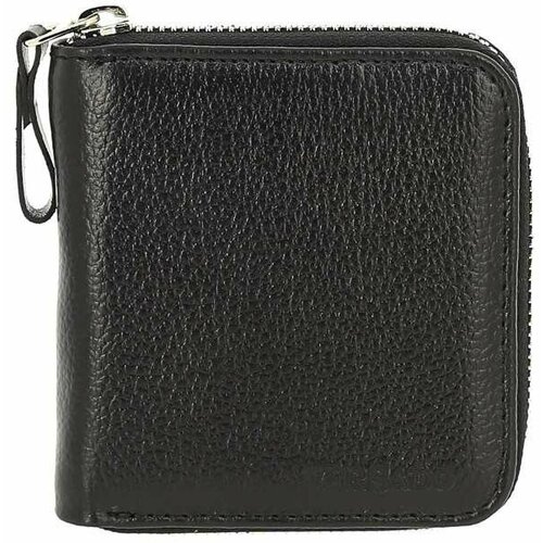 фото Кошелек versado, натуральная кожа, зернистая фактура, на молнии, черный