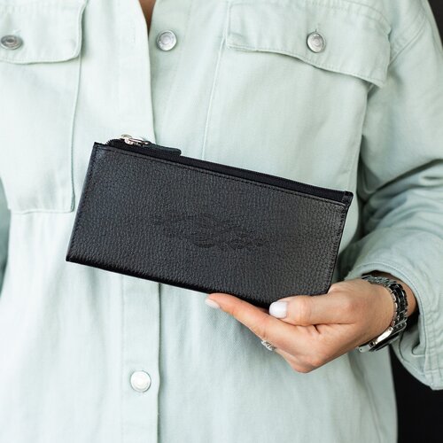 фото Кошелек hellenberg, фактура зернистая, черный