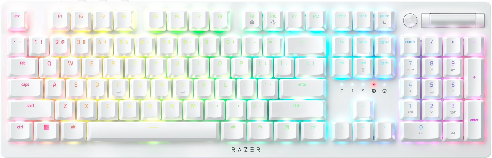 Игровая клавиатура Razer DeathStalker V2 Pro (White) русские буквы, оптические переключатели Purple Switch (RZ03-04363500-R3M1)