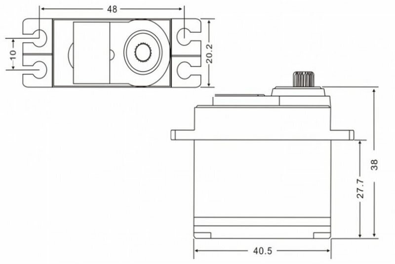 Сервомашинка цифровая JX Servo PDI-5521MG-180, 55.6г/20.32/0.16/6V стандартная