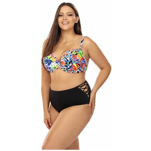 Раздельный купальник plus size с принтом на лифе Lorin разноцветный 95F46 6360₽