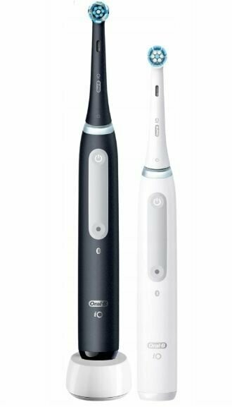 Электрическая зубная щетка Oral B iO Series 4 Duo Matt Black и Quite White, набор из 2 штук - фотография № 2