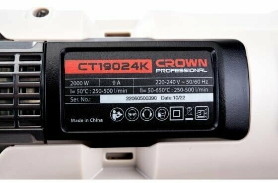 Фен строительный CROWN CT19024K - фотография № 7