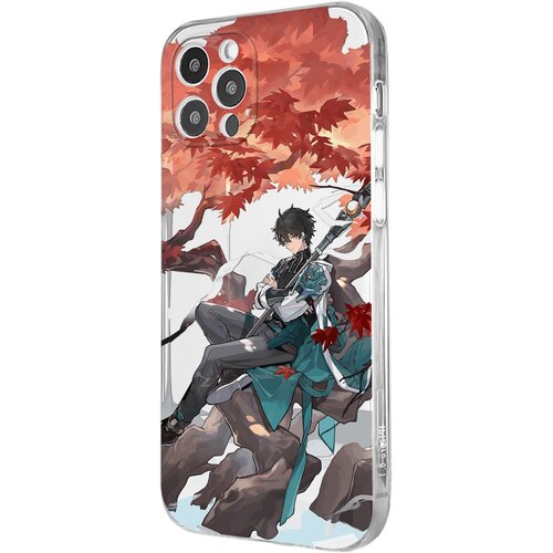 Силиконовый чехол с защитой камеры Mcover для Apple iPhone 12 Pro Honkai Impact, Дань Хэн