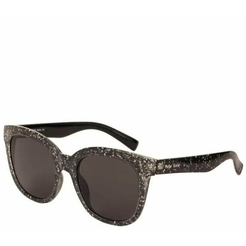 Солнцезащитные очки POLAR SOLAR, бабочка, оправа: пластик, черный/черный