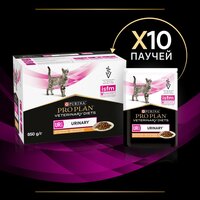 Pro Plan Veterinary Diets UR Urinary пауч для кошек при МКБ Курица, 85 г. упаковка 10 шт