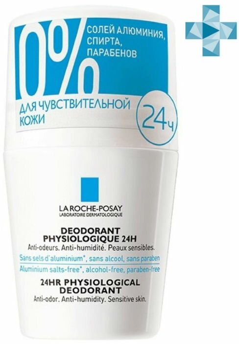 La Roche-Posay Physiological Физиологический дезодорант-ролик 24 ч, 50 мл 1 шт