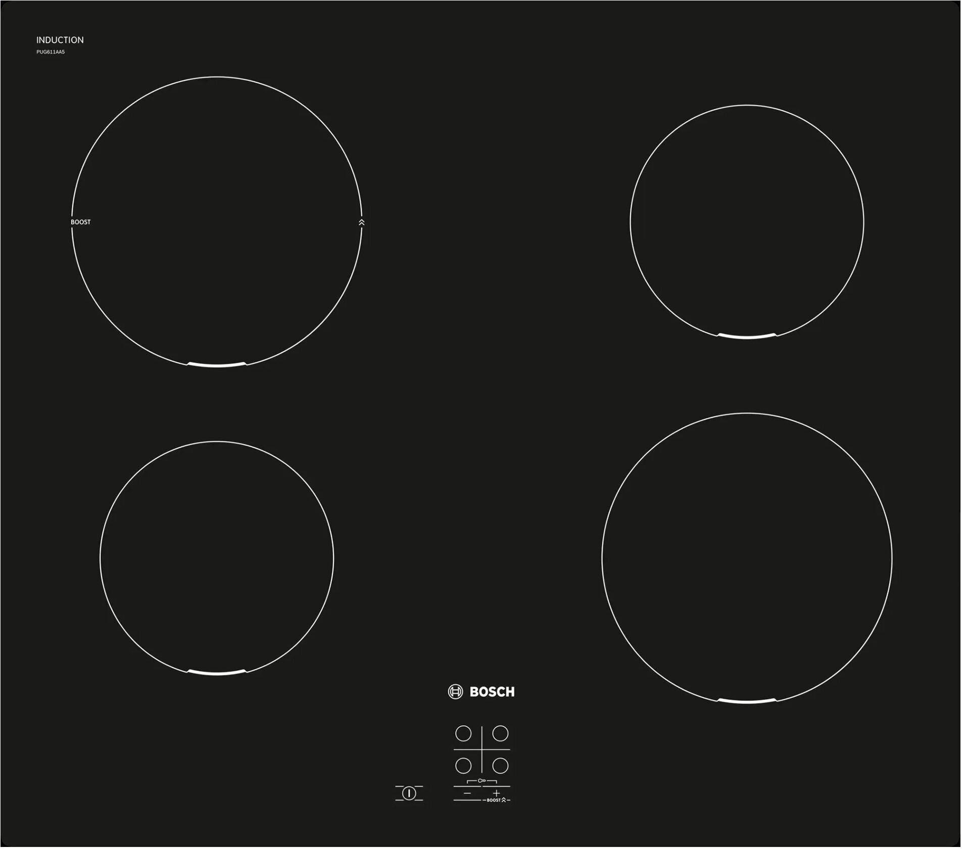 Индукционная варочная поверхность Bosch PUG611AA5E черный