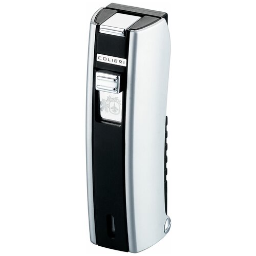 Зажигалка газовая турбо Colibri OF LONDON M-Stick Matt Black & Satin Silver