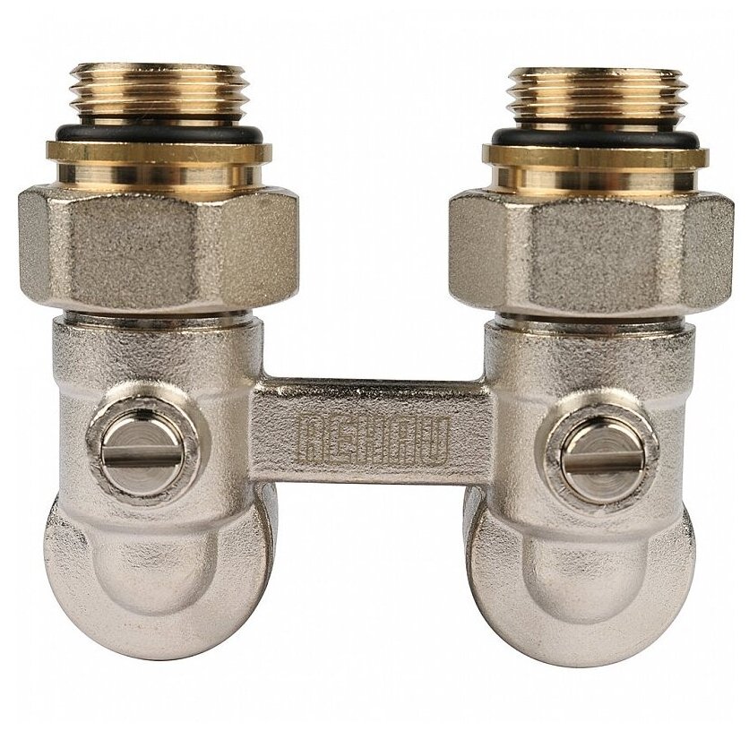 фото Кран шаровый угловой РЕХАУ 12407371001 латунь, с накидной гайкой