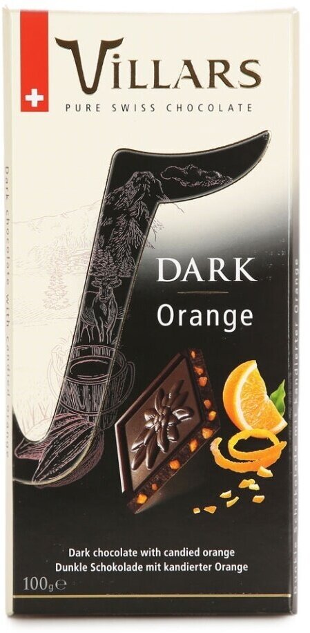 Шоколад темный Villars с цукатами из апельсиновых корочек